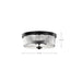Flush Mount Nuvo 60-8608 Grayson - Small Flush Mount - Matte Black Finish - Clear Ribbed Glass Nuvo