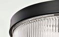 Flush Mount Nuvo 60-8609 Grayson - Large Flush Mount - Matte Black Finish - Clear Ribbed Glass Nuvo