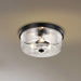 Flush Mount Nuvo 60-8609 Grayson - Large Flush Mount - Matte Black Finish - Clear Ribbed Glass Nuvo