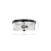 Flush Mount Nuvo 60-8609 Grayson - Large Flush Mount - Matte Black Finish - Clear Ribbed Glass Nuvo