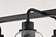 Island Pendant Nuvo 60-8610 Grayson - 6 Light Island Pendant - Matte Black Finish - Clear Ribbed Glass Nuvo