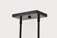 Island Pendant Nuvo 60-8610 Grayson - 6 Light Island Pendant - Matte Black Finish - Clear Ribbed Glass Nuvo