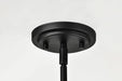 Chandelier Nuvo 60-8611 Grayson - 5 Light Chandelier - Matte Black Finish - Clear Ribbed Glass Nuvo