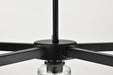 Chandelier Nuvo 60-8611 Grayson - 5 Light Chandelier - Matte Black Finish - Clear Ribbed Glass Nuvo