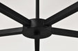 Chandelier Nuvo 60-8611 Grayson - 5 Light Chandelier - Matte Black Finish - Clear Ribbed Glass Nuvo