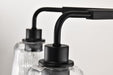 Chandelier Nuvo 60-8611 Grayson - 5 Light Chandelier - Matte Black Finish - Clear Ribbed Glass Nuvo