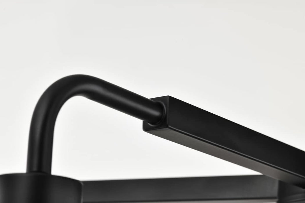 Chandelier Nuvo 60-8611 Grayson - 5 Light Chandelier - Matte Black Finish - Clear Ribbed Glass Nuvo