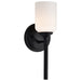Wall Sconce Nuvo 60-8641 Solara - 1 Light Wall Sconce - Matte Black Finish - Frosted Ribbed Glass Nuvo