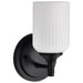 Wall Sconce Nuvo 60-8641 Solara - 1 Light Wall Sconce - Matte Black Finish - Frosted Ribbed Glass Nuvo