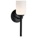 Wall Sconce Nuvo 60-8641 Solara - 1 Light Wall Sconce - Matte Black Finish - Frosted Ribbed Glass Nuvo