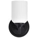 Wall Sconce Nuvo 60-8641 Solara - 1 Light Wall Sconce - Matte Black Finish - Frosted Ribbed Glass Nuvo