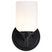 Wall Sconce Nuvo 60-8641 Solara - 1 Light Wall Sconce - Matte Black Finish - Frosted Ribbed Glass Nuvo