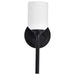 Wall Sconce Nuvo 60-8641 Solara - 1 Light Wall Sconce - Matte Black Finish - Frosted Ribbed Glass Nuvo