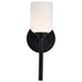 Wall Sconce Nuvo 60-8641 Solara - 1 Light Wall Sconce - Matte Black Finish - Frosted Ribbed Glass Nuvo