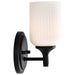 Wall Sconce Nuvo 60-8641 Solara - 1 Light Wall Sconce - Matte Black Finish - Frosted Ribbed Glass Nuvo