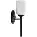 Wall Sconce Nuvo 60-8641 Solara - 1 Light Wall Sconce - Matte Black Finish - Frosted Ribbed Glass Nuvo