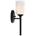 Wall Sconce Nuvo 60-8641 Solara - 1 Light Wall Sconce - Matte Black Finish - Frosted Ribbed Glass Nuvo