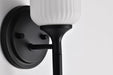 Wall Sconce Nuvo 60-8641 Solara - 1 Light Wall Sconce - Matte Black Finish - Frosted Ribbed Glass Nuvo