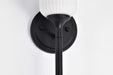 Wall Sconce Nuvo 60-8641 Solara - 1 Light Wall Sconce - Matte Black Finish - Frosted Ribbed Glass Nuvo