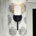 Wall Sconce Nuvo 60-8641 Solara - 1 Light Wall Sconce - Matte Black Finish - Frosted Ribbed Glass Nuvo