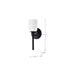 Wall Sconce Nuvo 60-8641 Solara - 1 Light Wall Sconce - Matte Black Finish - Frosted Ribbed Glass Nuvo