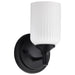 Wall Sconce Nuvo 60-8641 Solara - 1 Light Wall Sconce - Matte Black Finish - Frosted Ribbed Glass Nuvo