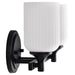Vanity Nuvo 60-8642 Solara - 2 Light Vanity - Matte Black Finish - Frosted Ribbed Glass Nuvo