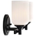 Vanity Nuvo 60-8642 Solara - 2 Light Vanity - Matte Black Finish - Frosted Ribbed Glass Nuvo