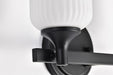Vanity Nuvo 60-8642 Solara - 2 Light Vanity - Matte Black Finish - Frosted Ribbed Glass Nuvo
