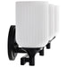 Vanity Nuvo 60-8643 Solara - 3 Light Vanity - Matte Black Finish - Frosted Ribbed Glass Nuvo