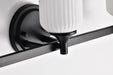 Vanity Nuvo 60-8643 Solara - 3 Light Vanity - Matte Black Finish - Frosted Ribbed Glass Nuvo
