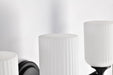Vanity Nuvo 60-8643 Solara - 3 Light Vanity - Matte Black Finish - Frosted Ribbed Glass Nuvo