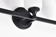 Vanity Nuvo 60-8643 Solara - 3 Light Vanity - Matte Black Finish - Frosted Ribbed Glass Nuvo