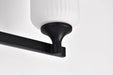 Vanity Nuvo 60-8643 Solara - 3 Light Vanity - Matte Black Finish - Frosted Ribbed Glass Nuvo