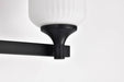 Vanity Nuvo 60-8643 Solara - 3 Light Vanity - Matte Black Finish - Frosted Ribbed Glass Nuvo
