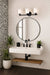 Vanity Nuvo 60-8643 Solara - 3 Light Vanity - Matte Black Finish - Frosted Ribbed Glass Nuvo