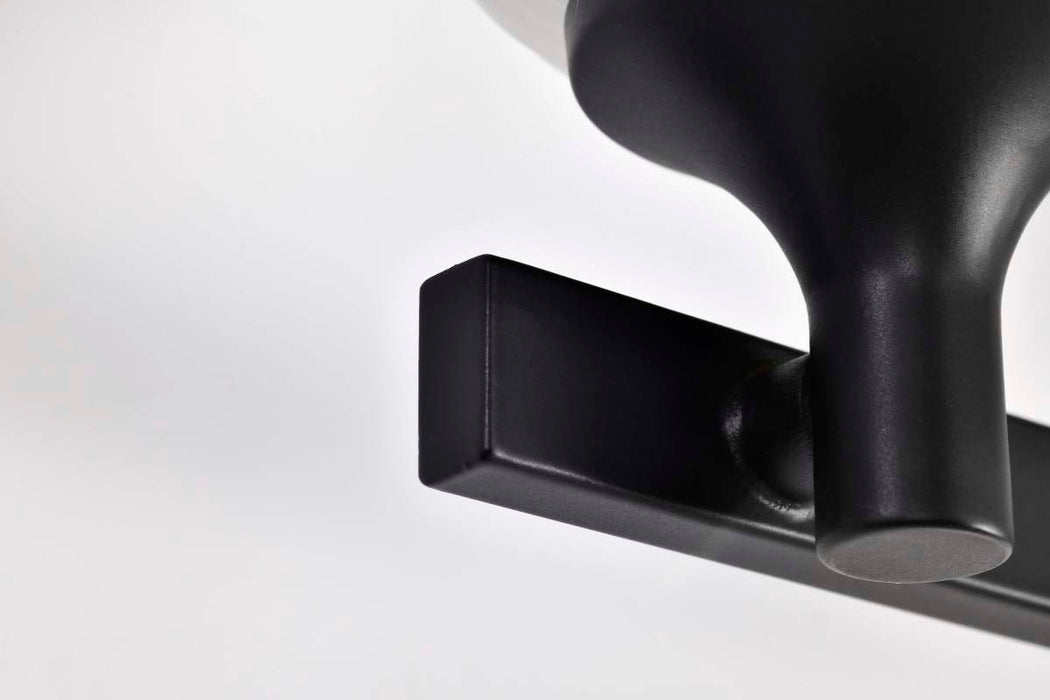 Vanity Nuvo 60-8644 Solara - 4 Light Vanity - Matte Black Finish - Frosted Ribbed Glass Nuvo