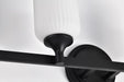 Vanity Nuvo 60-8644 Solara - 4 Light Vanity - Matte Black Finish - Frosted Ribbed Glass Nuvo