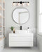 Vanity Nuvo 60-8644 Solara - 4 Light Vanity - Matte Black Finish - Frosted Ribbed Glass Nuvo