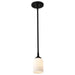 Mini Pendant Nuvo 60-8645 Solara - Mini Pendant - Matte Black Finish - Frosted Ribbed Glass Nuvo