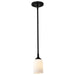 Mini Pendant Nuvo 60-8645 Solara - Mini Pendant - Matte Black Finish - Frosted Ribbed Glass Nuvo