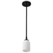 Mini Pendant Nuvo 60-8645 Solara - Mini Pendant - Matte Black Finish - Frosted Ribbed Glass Nuvo