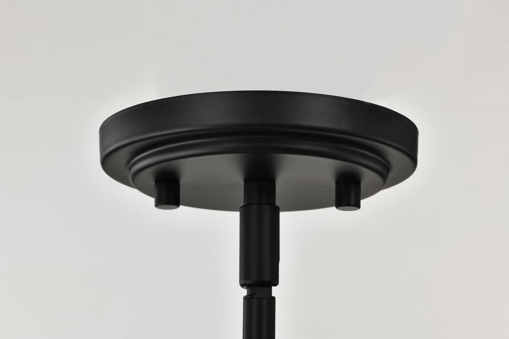 Mini Pendant Nuvo 60-8645 Solara - Mini Pendant - Matte Black Finish - Frosted Ribbed Glass Nuvo