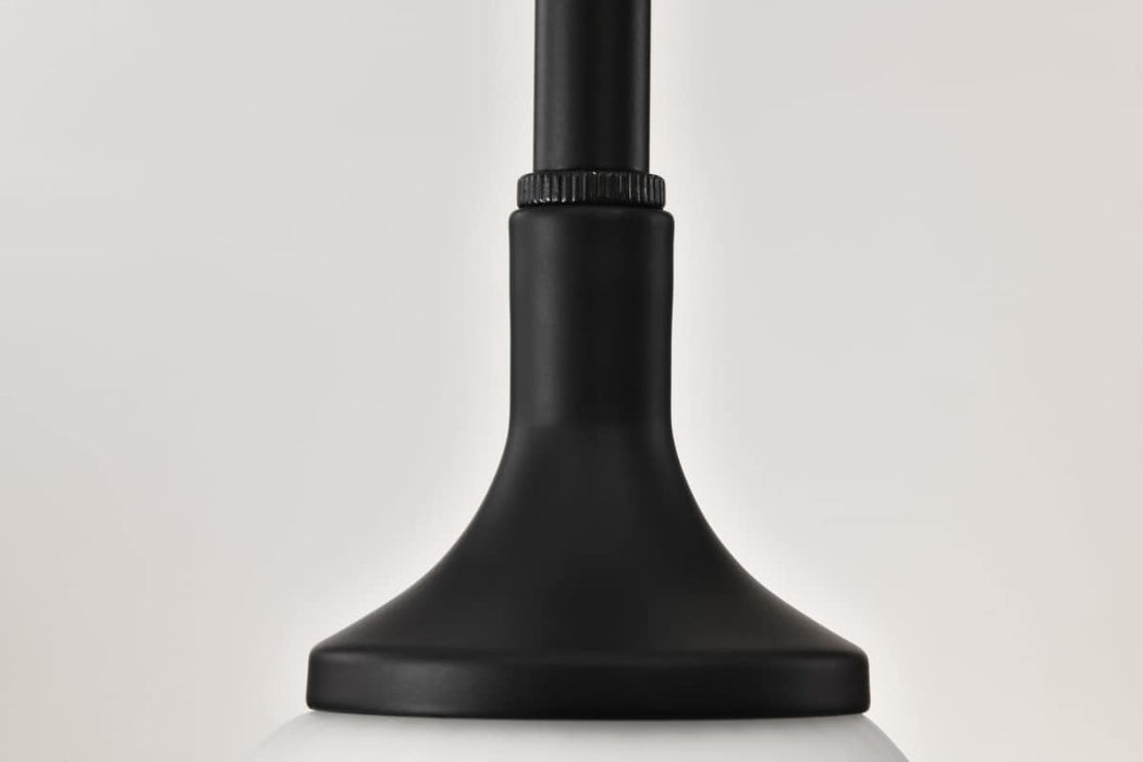 Mini Pendant Nuvo 60-8645 Solara - Mini Pendant - Matte Black Finish - Frosted Ribbed Glass Nuvo