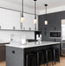 Mini Pendant Nuvo 60-8645 Solara - Mini Pendant - Matte Black Finish - Frosted Ribbed Glass Nuvo