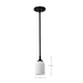 Mini Pendant Nuvo 60-8645 Solara - Mini Pendant - Matte Black Finish - Frosted Ribbed Glass Nuvo