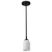 Mini Pendant Nuvo 60-8645 Solara - Mini Pendant - Matte Black Finish - Frosted Ribbed Glass Nuvo