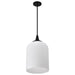 Pendant Nuvo 60-8646 Solara - Pendant - Matte Black Finish - Frosted Ribbed Glass Nuvo
