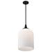 Pendant Nuvo 60-8646 Solara - Pendant - Matte Black Finish - Frosted Ribbed Glass Nuvo