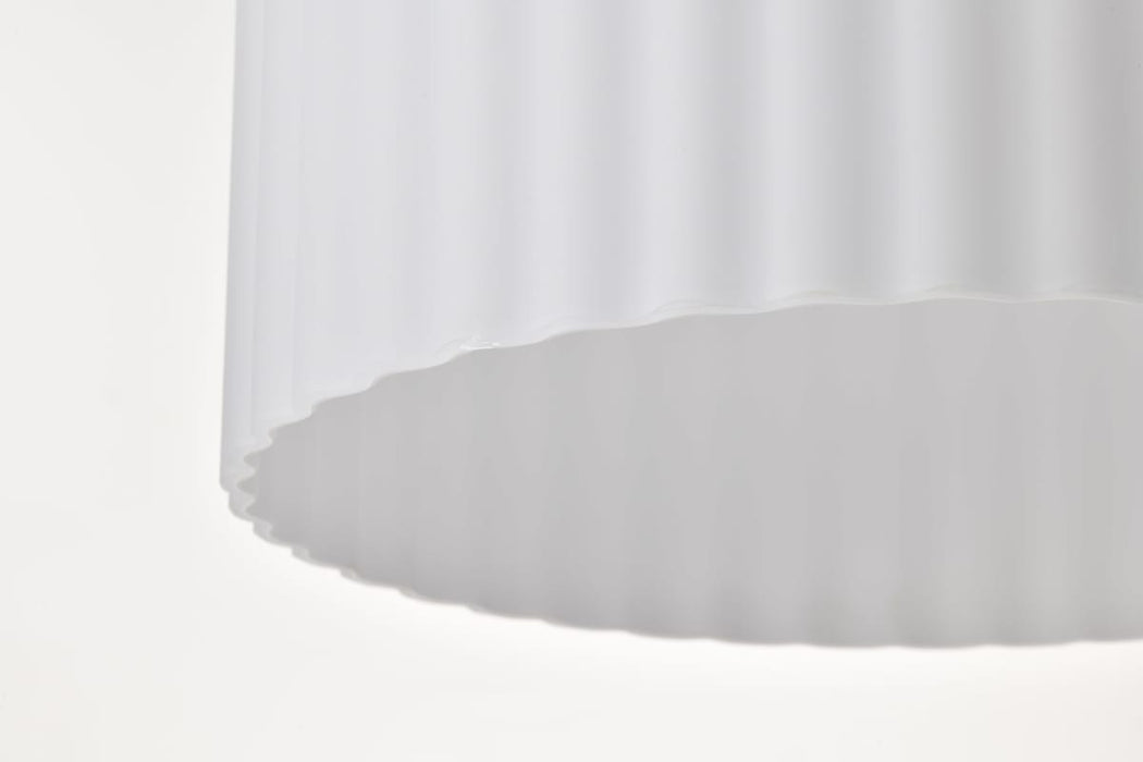 Pendant Nuvo 60-8646 Solara - Pendant - Matte Black Finish - Frosted Ribbed Glass Nuvo